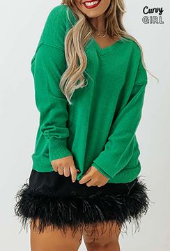 Picture of PLUS SIZE V NECK SWEATER